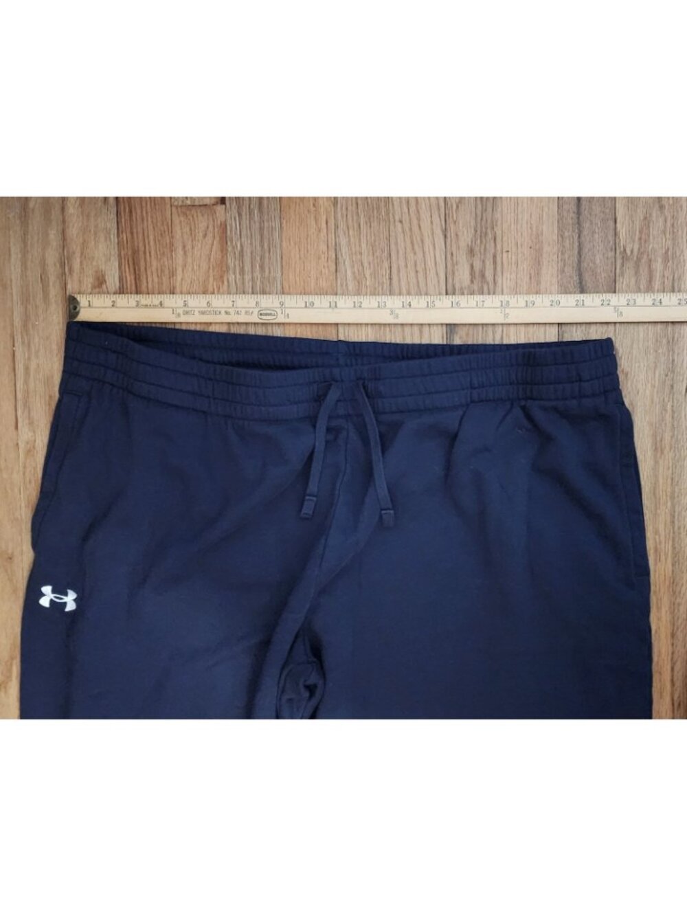 Under Armour UA Rival Fleece Pants Navy White 4XLT Loose Drawstring Elastic NEW - Picture 4 of 9